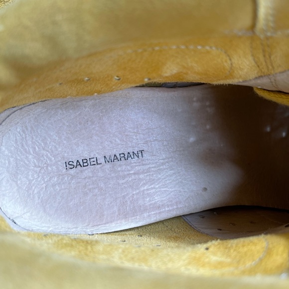Isabel Marant Bobby platform sneaker in a rich yellow suede - Picture 7 of 8